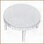 Round Starburst Mirror Coffee Table for Living Room - Space-Saving, Easy Clean, Sturdy Wood Frame