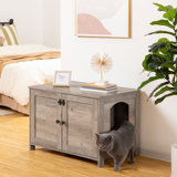 Cat Litter Box Enclosure Furniture Hidden with Latch