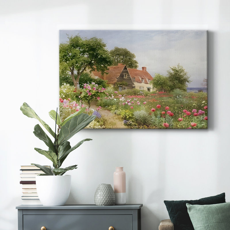 Paysage rétro - CCLIV, reproduction d'art sur toile, H 13 po x l 19 po