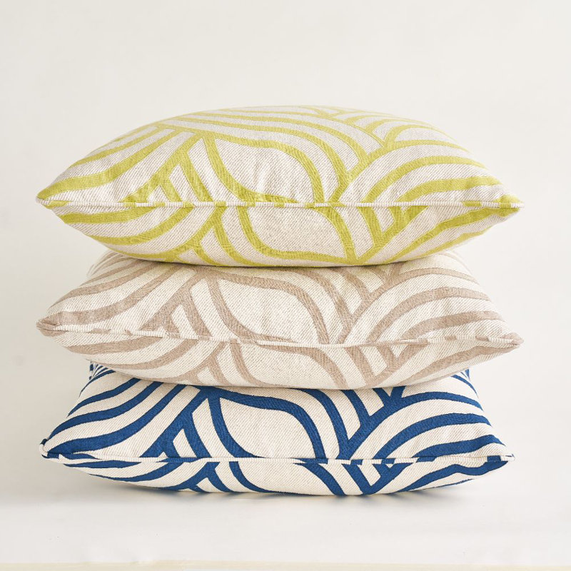 Sangomar Applique Pillow, Navy