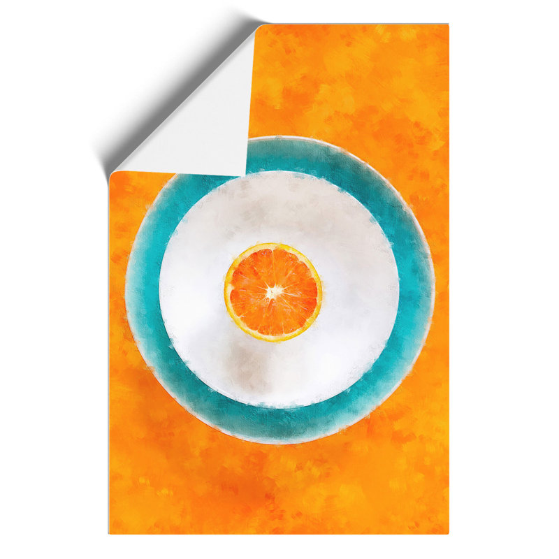 Orange Circles - No Frame Print, 30cm H x 21cm W x 0.1cm D
