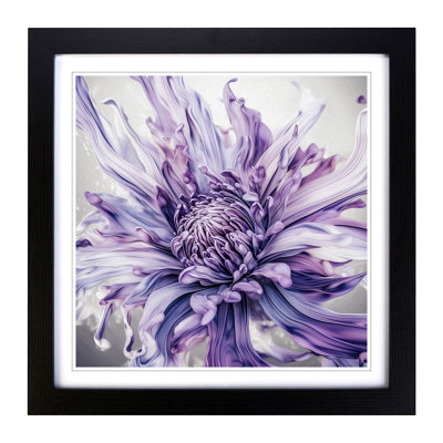 Lavender Flower Abstract Art No.2 - Framed Print