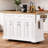 54Inch Large Kitchen Island With Rubber Wood Drop Leaf (Not Include Stools)-1267735163
