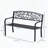 50" Outdoor Metal Welcome Bench with Slatted Seat, 528lbs Capacity