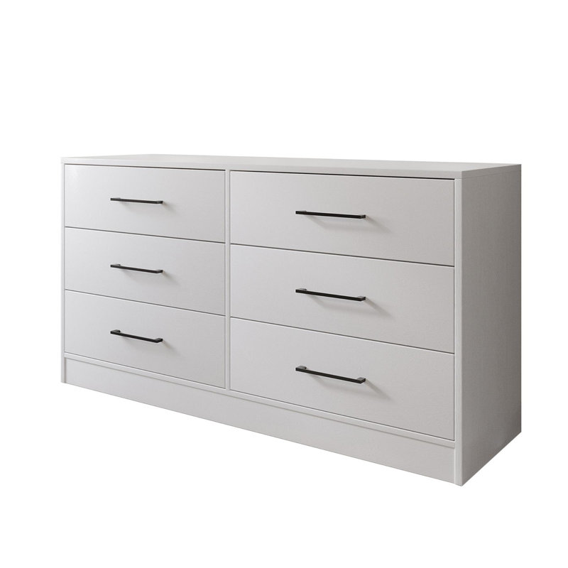 6 Drawers Dresser, White