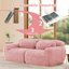 Canapé modulaire rose moelleux peu encombrant, conception modulaire ergonomique, s'adapte à toutes les pièces