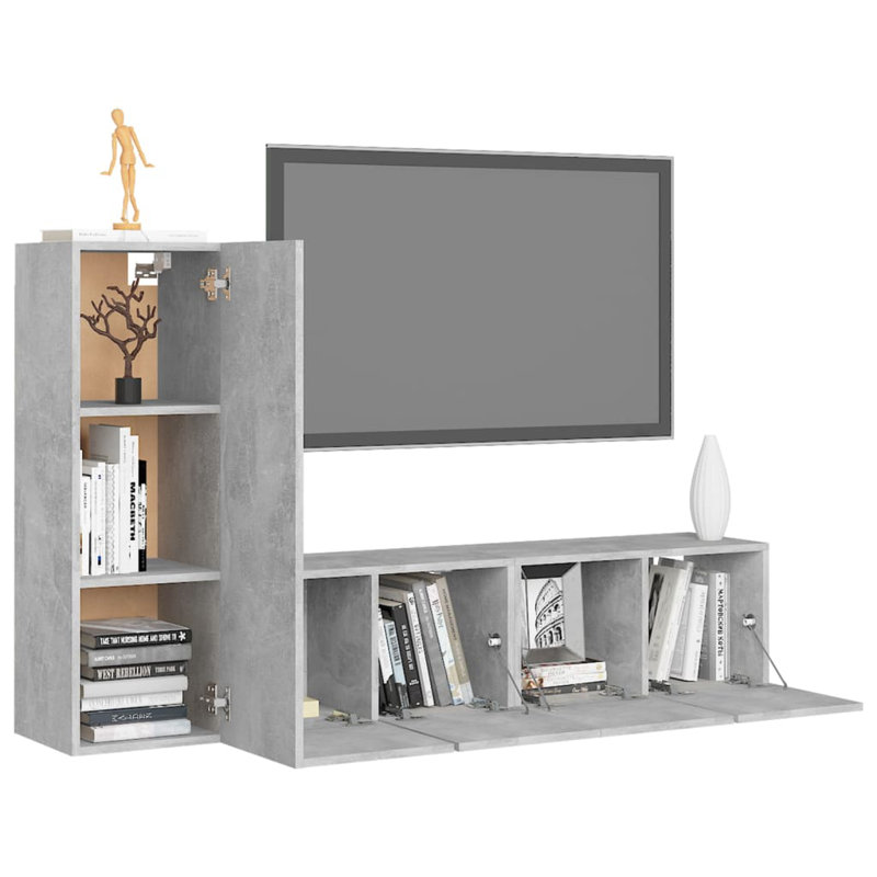 Axia TV Stand for TVs up to 88", Concrete Grey