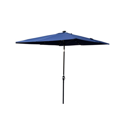 Parasol carré solaire à énergie solaire, 8 côtes imperméables 2,5 x 2,5 m, 32 lumières à DEL, auvent de 180 g, poteau en acier noir, idéal pour le jardin et l'extérieur éclairé, imperméable pour les côtes, cour arrière