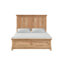 Lit double de style campagnard avec tête de lit en planches et fabrication en bois durable pour une élégance intemporelle-949424336