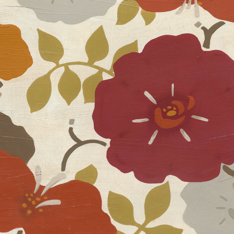 Hibiscus Fresco IV by June Erica Vess - Wrapped Canvas Print, 30cm H x 30cm W 