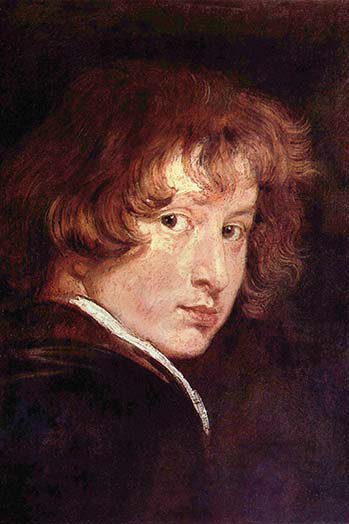 « van dyk self portrait » par anthony van dyk, reproduction d’art, H 66 po x l 44 po