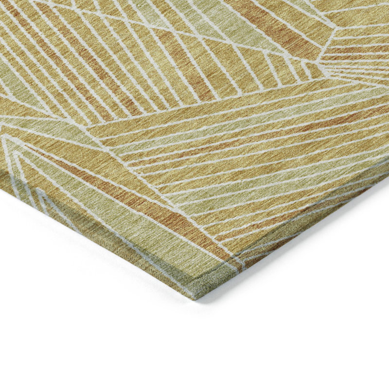Tapis lavable intérieur / extérieur 8 pi x 10 pi cuivre doré