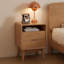 42cm W Solid Wood Bedside Table-604638274