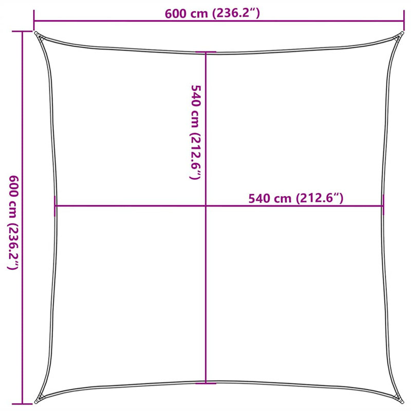Mustique Square Shade Sail, Yellow