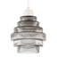 Tiered Stepped Design Smoked Ribbed Glass Pendant Ceiling Light Shade By 