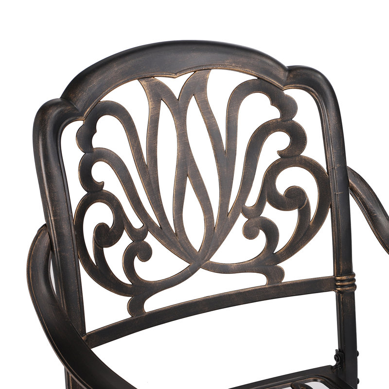 Chaise d'appoint de patio avec coussin Virdi, Rouge