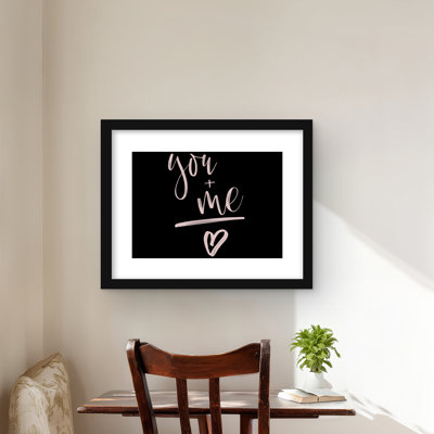 You + me | Contemporary Bedroom Framed Matted Print Decor