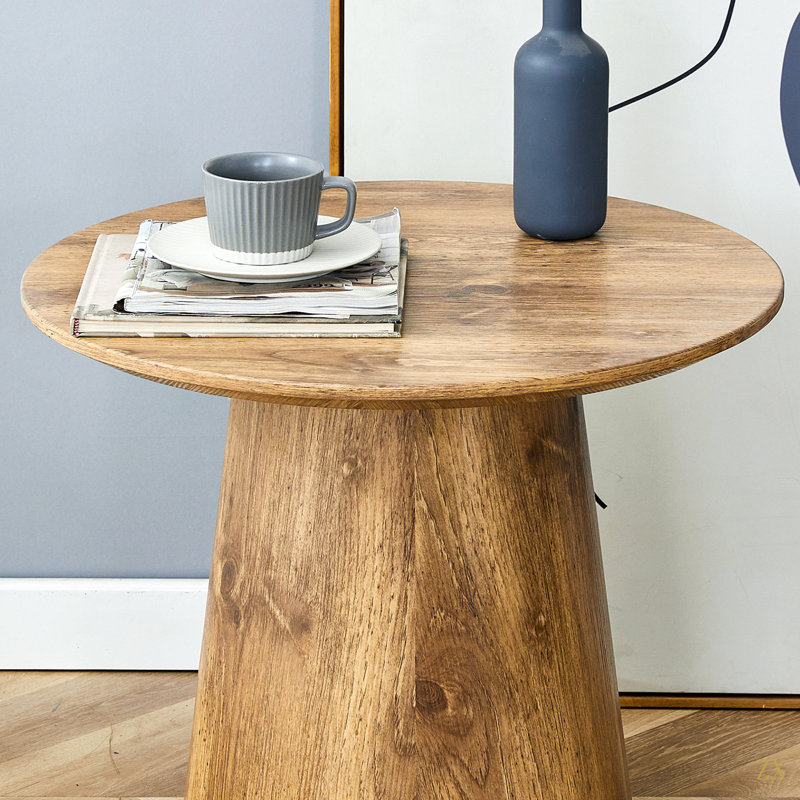 Table basse ronde en bois aggloméré
