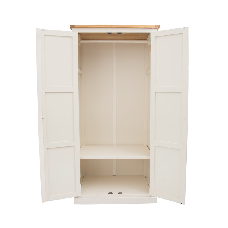 Jeremias 2 Door Solid + Manufactured Wood Wardrobe