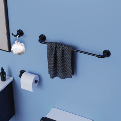 Bathroom Hardware Set 4-Pieces Bathroom Towel Rack 24 Inches Adjustable Bathroom Accessories Set