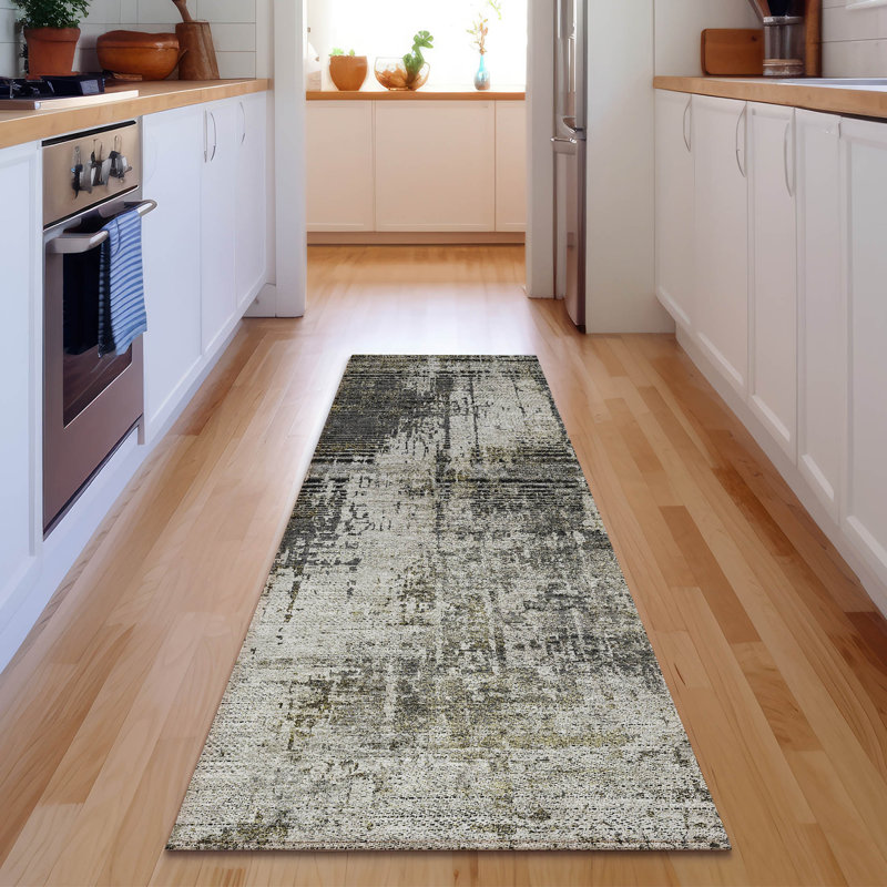 Premium Machine Washable Prisco Taupe Rug, Runner 2'3" x 7'6"