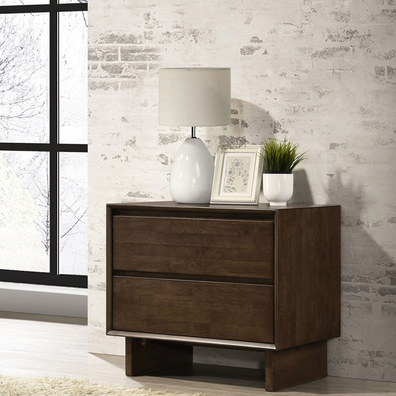 Table de chevet brun chaud Hemlock