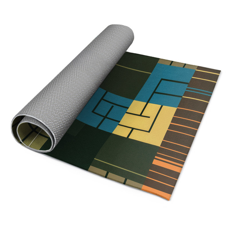 Tapis d'intérieur et d'extérieur à motif de pics, Rectangle 1 pi 6 po x 2 pi 6 po