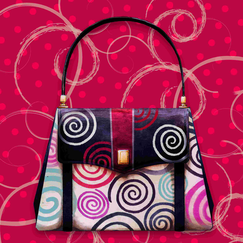 Sac à main Red Swirl, H 20 po x l 20 po