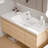 Light luxury Log style bathroom cabinet