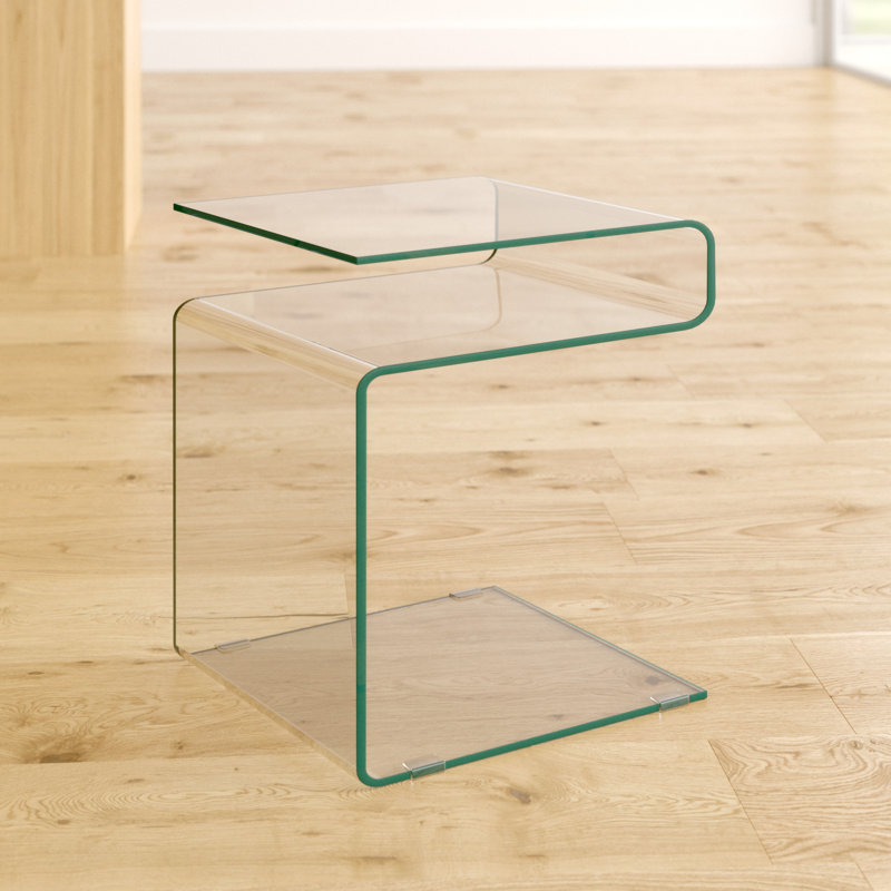 Allred Glass Top End Table, Clear