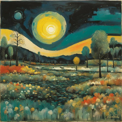 "Twilight Harmony" Wrapped Canvas Wall Art