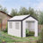 Outsunny 10' X 7' X 7' Walk-In Greenhouse, Outdoor Garden Warm Hot House With 4 Roll-Up Windows, 2 Zippered Doors And Weather Cover, White