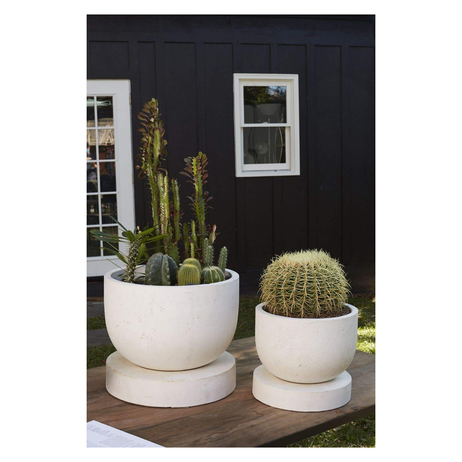 Icarus Handmade Ceramic Pot Planter, 14" H x 16.5" W x 16.5" D