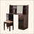 Elegant Makeup Vanity Desk With 3 Modes Adjustable Lighted Mirror,Modern Dressing Table Set With Large Shelves, Drawer And Canbinet