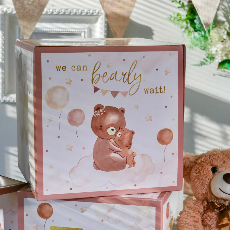 Boîtes de douche avec lettres pour la douche de bébé Kate Aspen We Can Bearily Wait