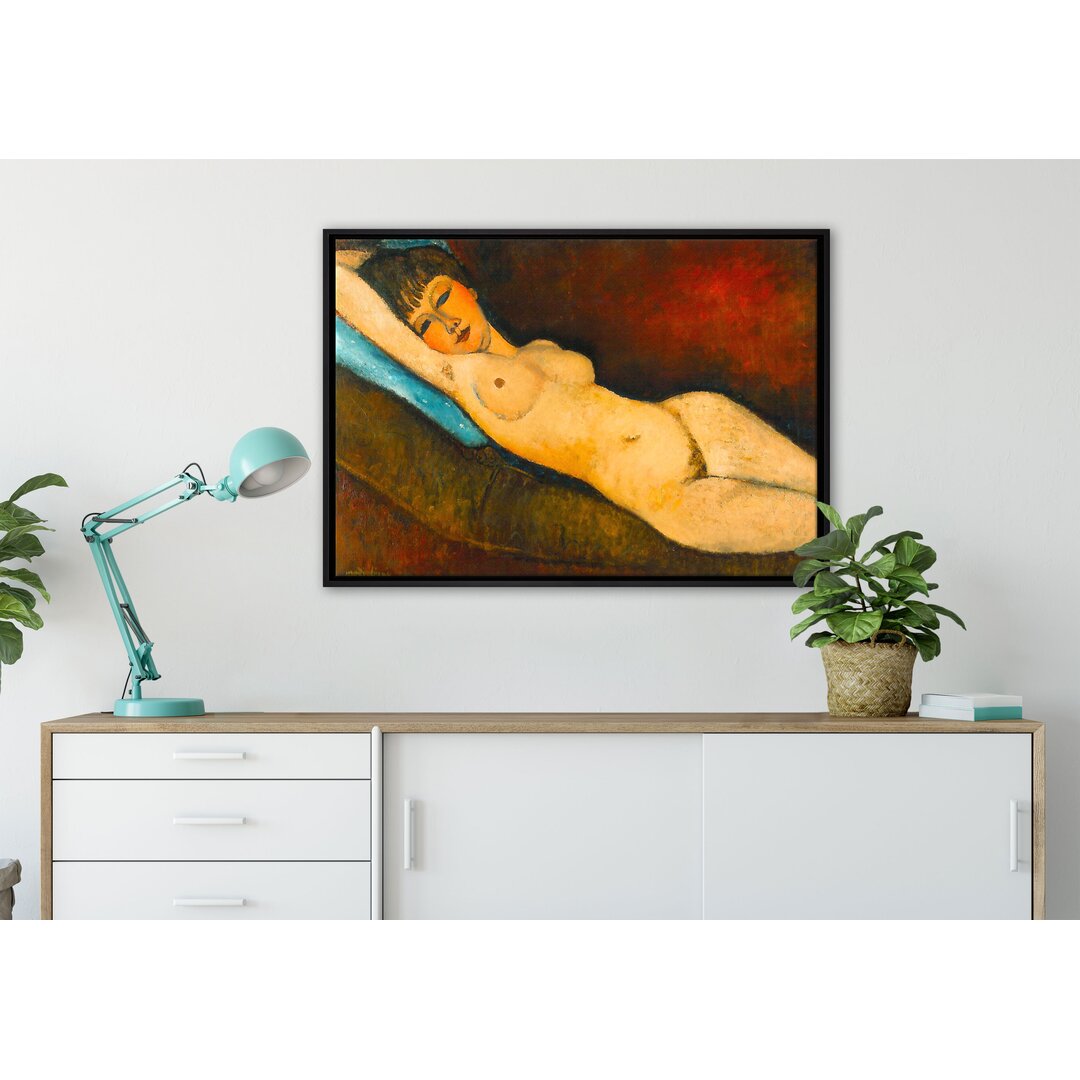 Gerahmter Kunstdruck Leinwandbild Nu Couché von Amedeo Modigliani