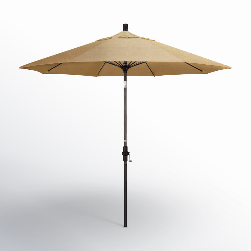 Parasol de marché Sunbrella® 9 pi Roverta, Sunbrella® ‑ lin sésame, Brun