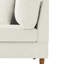 Fauteuil rembourré en velours côtelé beige avec dossier coussiné Seemab-99538308