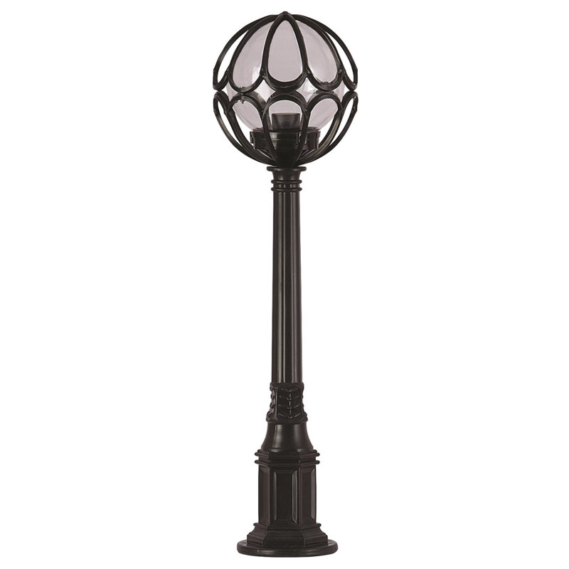 Lampadaire noir câblé à 1 lumière H 37 po (double)