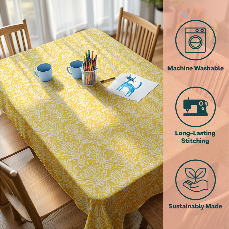 Pinedo Floral Tablecloth, 120" L x 60" W