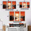 Sunsets Simplicity Desert Solitude II - Minimalisme, ensemble d'art sur toile-107760059-107760064
