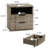 Sculptural Curved Drawer Two-drawer Nightstands Open Shelf Built-in Outlets USB Type-C Charging Station-1296806514-1283965172