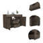 Buffet 2 tiroirs Chapella Noyer foncé