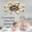 Ventilateur de plafond avec télécommande et lumières, 6 vitesses, 3 lumières de couleur encastrées, à profil bas pour cuisine-1482525142-1479526618-1483802446