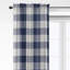 Walker Buffalo Indigo/Ivory Cotton Rod Pocket Drapery Panel Set of 2-1993666969