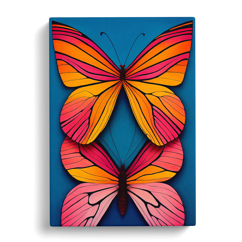 Butterfly Contemporary - Wrapped Canvas, 50cm H x 35cm W x 3cm D