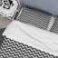 Ensemble de housse de couette en microfibre blanc / brun 3 pièces
