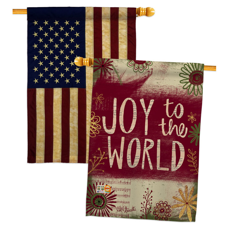 Drapeau de maison à 2 côtés en polyester / mélange de polyester 40 x 28 po