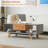 Pedestal 43" W Rectangular Coffee Table with Two Storage Drawers