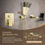 Robinet de baignoire mural en laiton massif 10-2 / 5 "avec douche à main-62884384